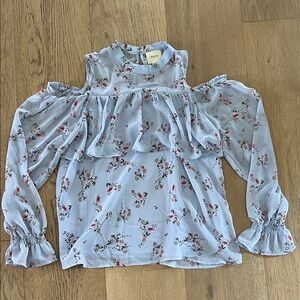 Maeve Light Blue Floral Blouse